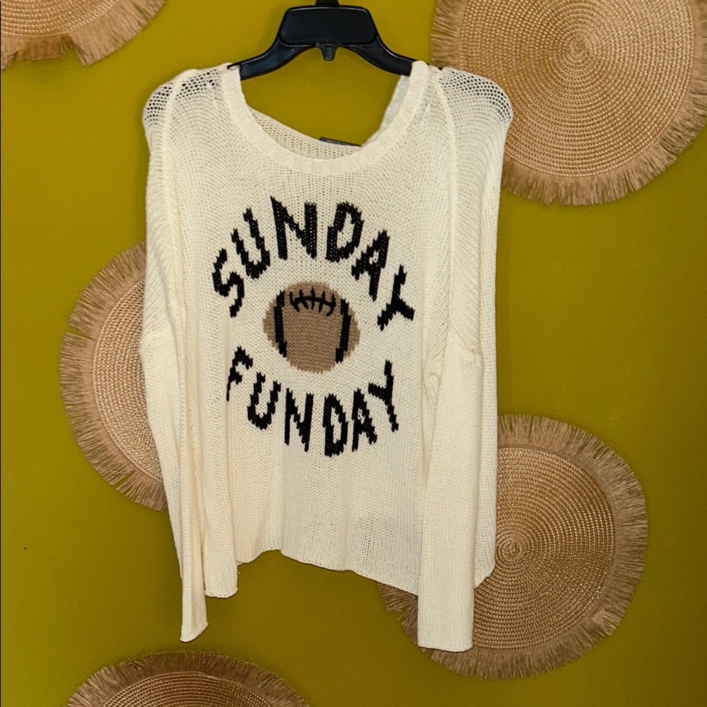 Sunday Funday Cream Sweater